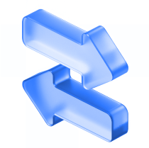 Crypto Transfers Gradient Glass Icon CoinSWS | BRIX Template
